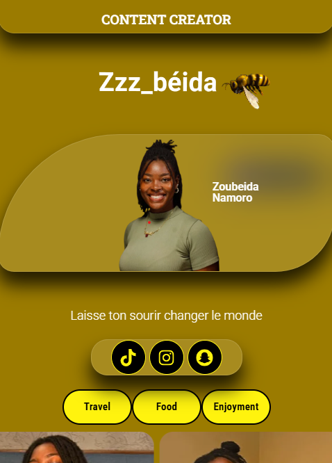 Aperçu du site Zoubeida Namoro